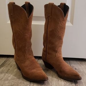Tony Lama (Vintage) Suede Cowboy Boots